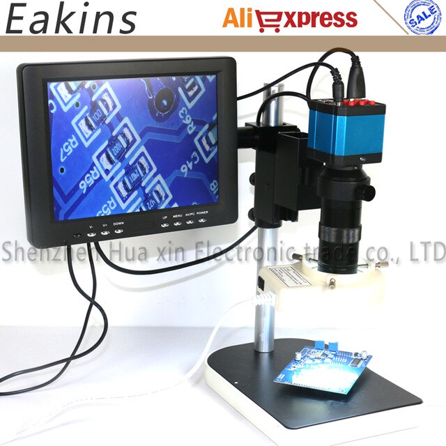 Delaman 37MP 60FPS Telecamera per Microscopio USB HDMI con Adattatore di Conversione 1080P 100-240V EU Plug Telecamera per Microscopio Industriale 